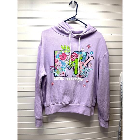 MTV Tops - MTV Juniors Floral Graphic Hoodie Size XL